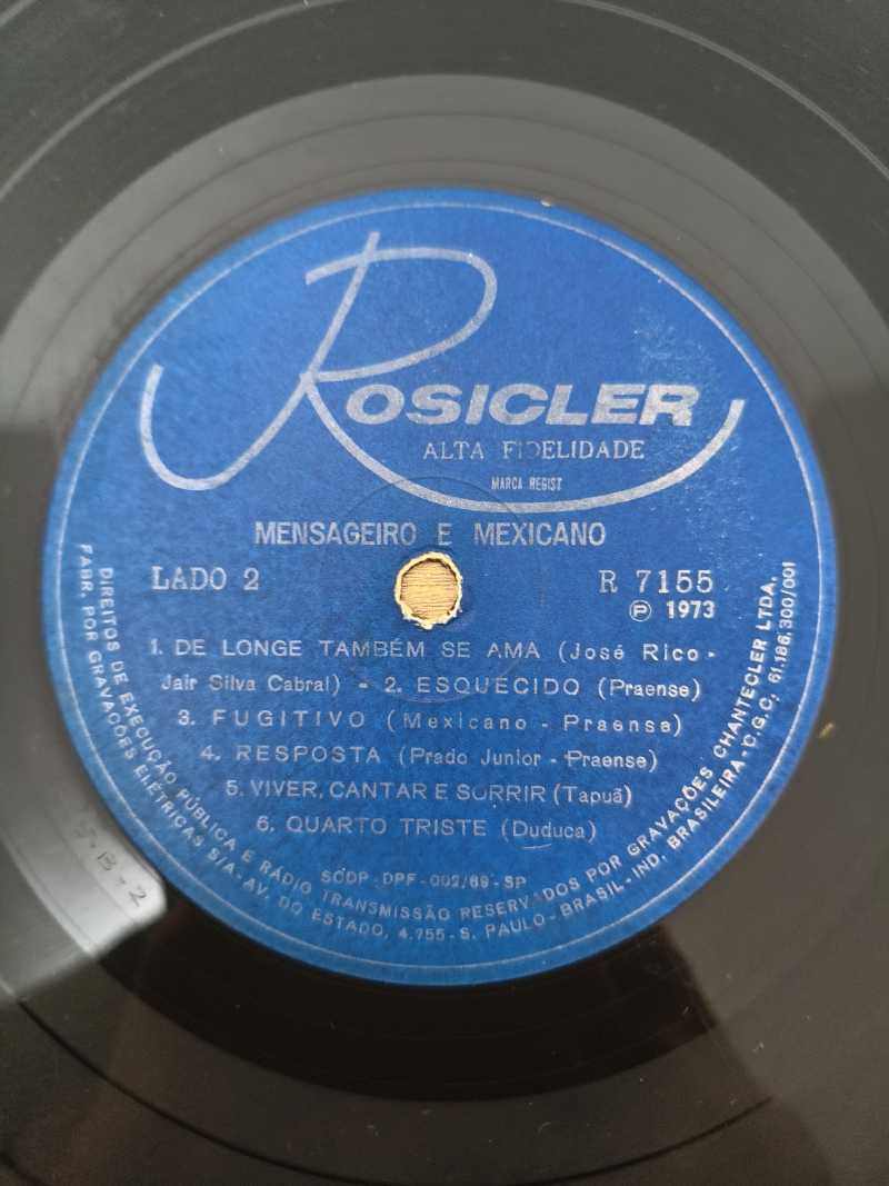 Lp Vinil Mensageiro E Mexicano 1973