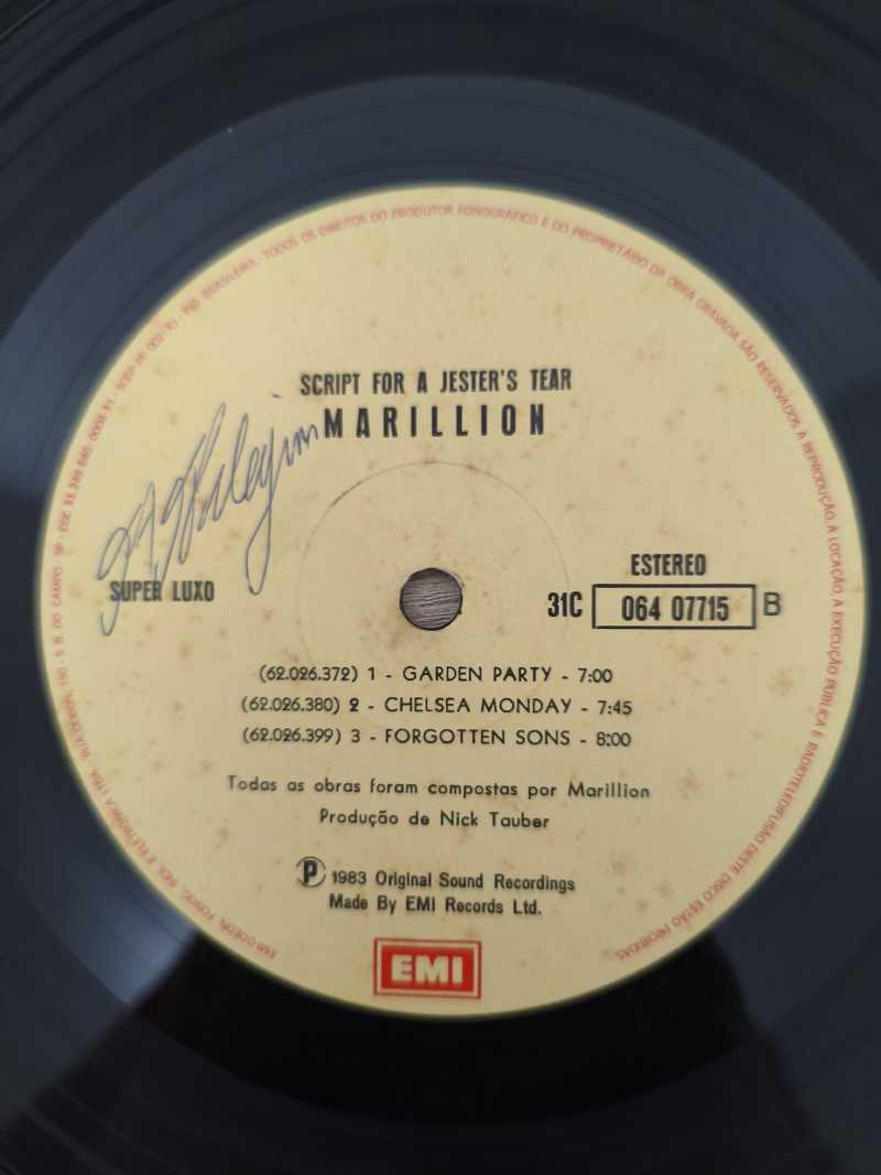 Lp Vinil Marillion Script For A Jester's Tear Capa Dupla