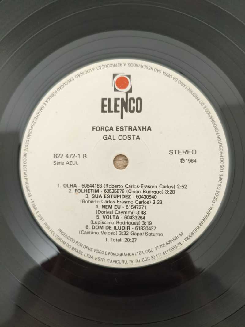Lp Vinil Gal Costa Força Estranha
