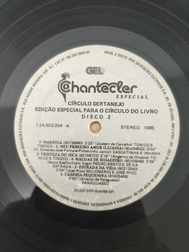 Lp Vinil Círculo Sertanejo Duplo