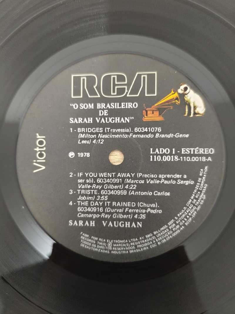 Lp Vinil Sarah Vaughan O Som Brasileiro de