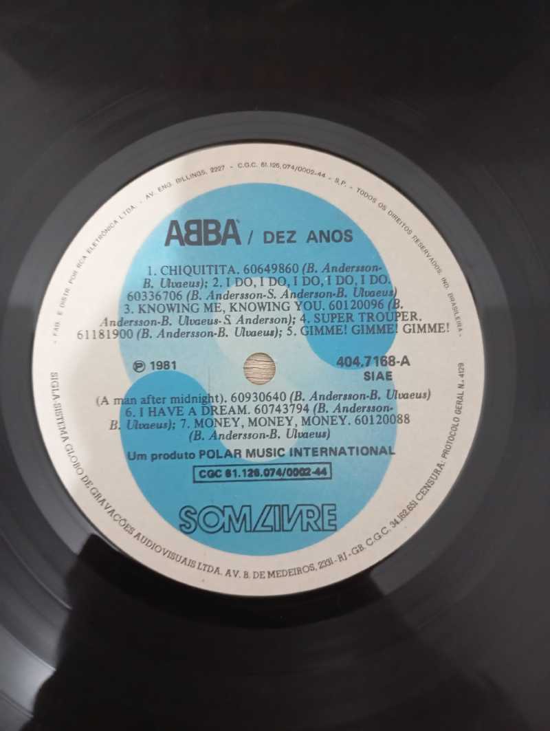Lp Vinil ABBA Dez Anos