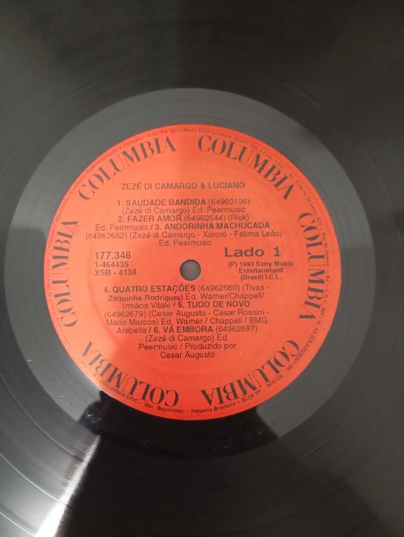 Lp Vinil Zezé Di Camargo & Luciano 1993 Com Encarte