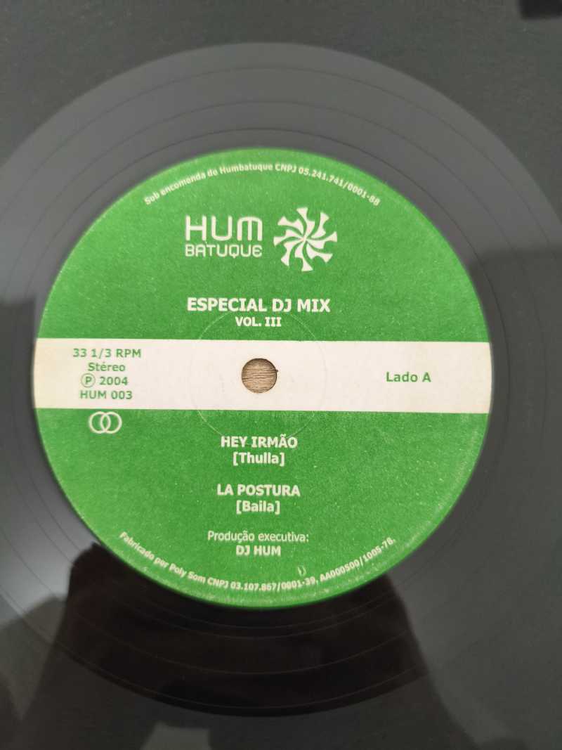 Lp Vinil DJ Hum Especial DJ Mix Vol. III