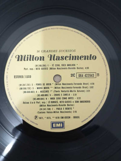 Lp Vinil Milton Nascimento 14 Grandes Sucessos