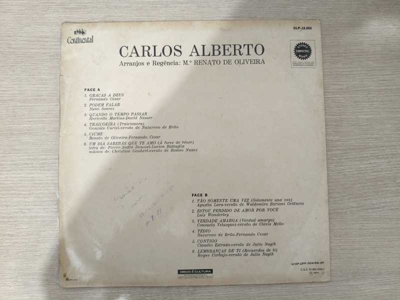 Lp Vinil Carlos Alberto 1971