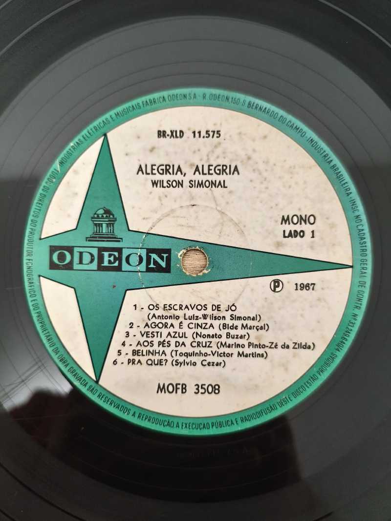 Lp Vinil Wilson Simonal Alegria, Alegria !!!, Leia