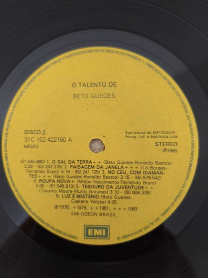Lp Vinil Beto Guedes O Talento de Duplo Com Encarte