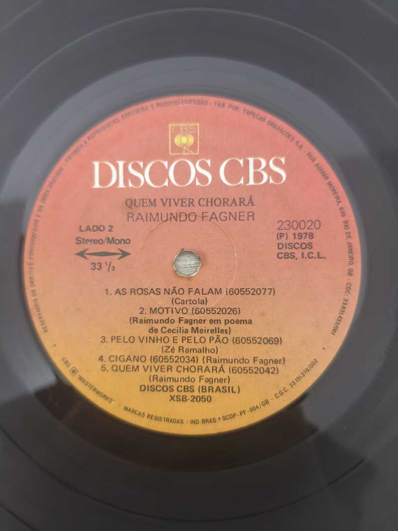 Lp Vinil Raimundo Fagner Eu Canto / Quem Viver Chorará