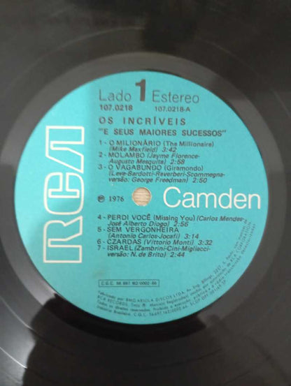 Lp Vinil Os Incríveis E Seus Maiores Sucessos