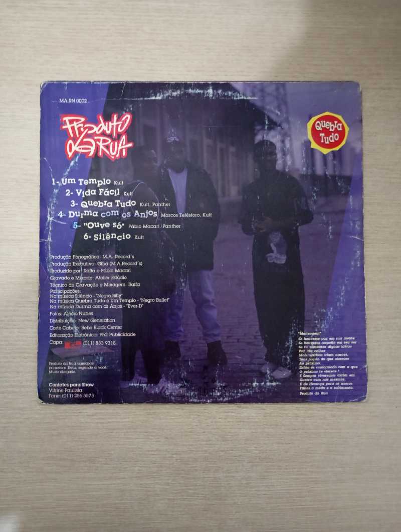 Lp Vinil Produto Da Rua Quebra Tudo