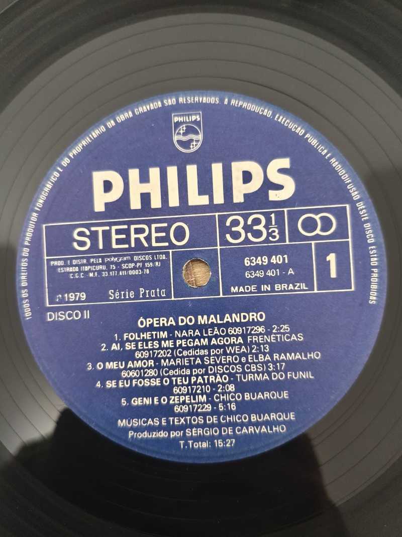 Lp Vinil Chico Buarque Ópera Do Malandro Duplo Com Encarte