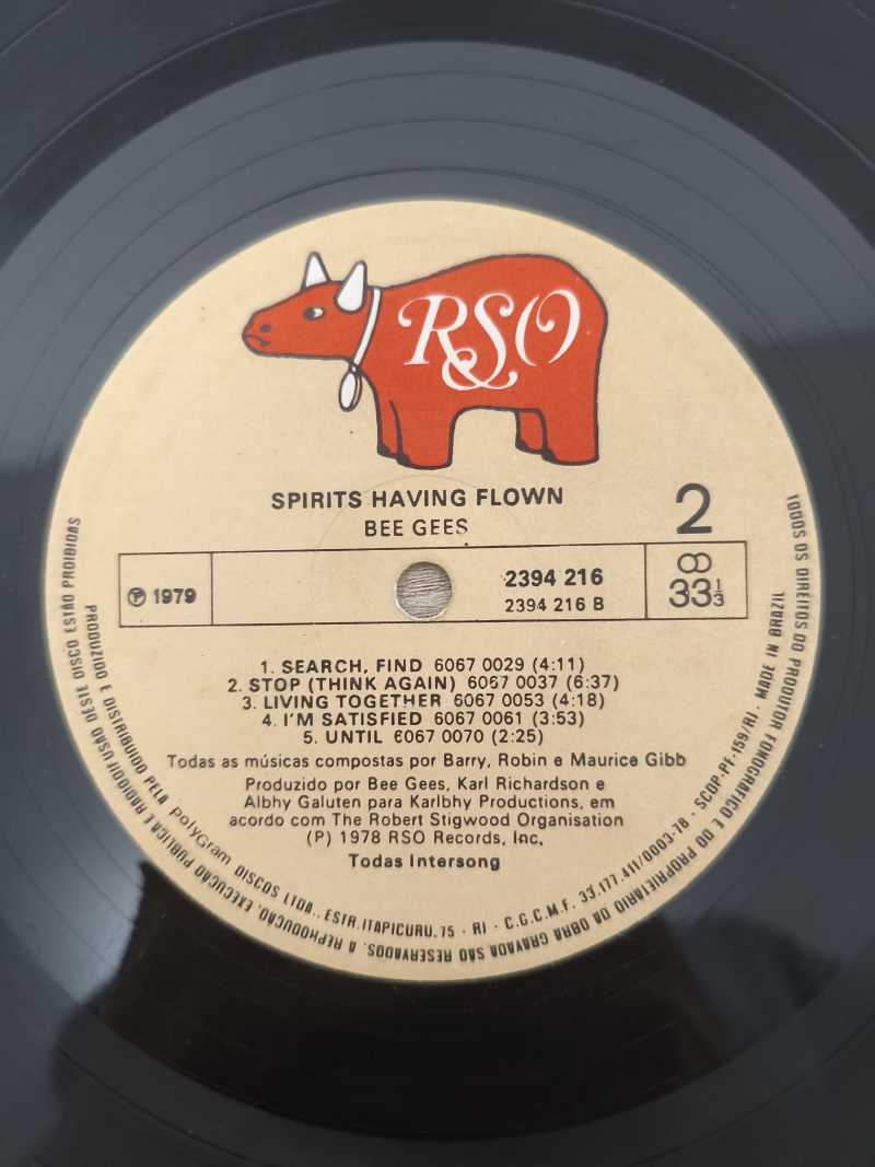 Lp Vinil Bee Gees Spirits Having Flown Capa Dupla