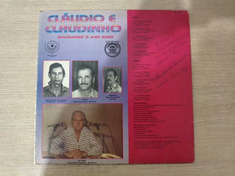 Lp Vinil Cláudio e Claudinho Saudando o ano 2000