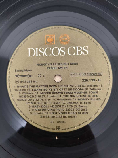 Lp Vinil Bessie Smith Nobody's Blues But Mine Duplo