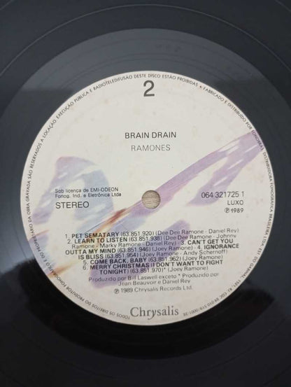 Lp Vinil Ramones Brain Drain Com Encarte