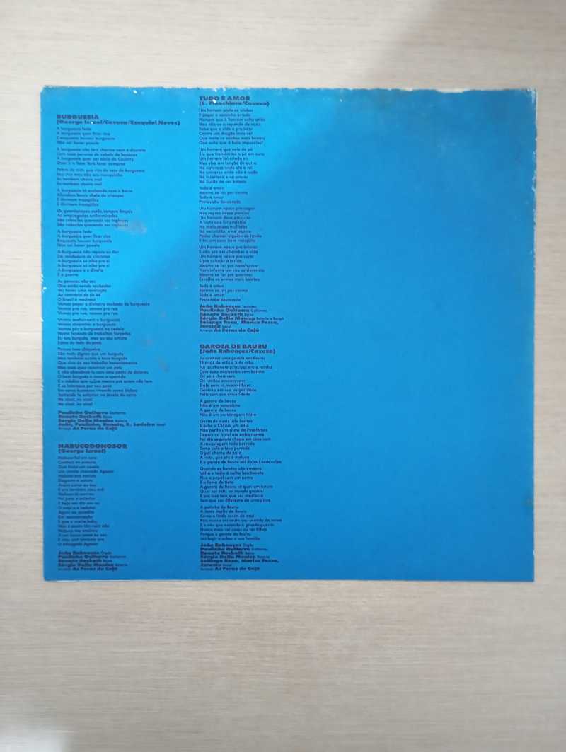 Lp Vinil Cazuza Burguesia Duplo Com Encarte