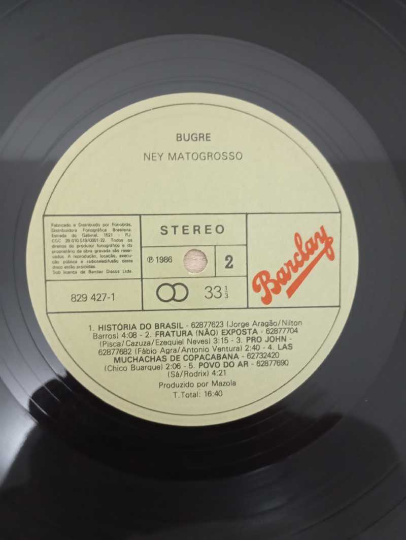 Lp Vinil Ney Matogrosso Bugre