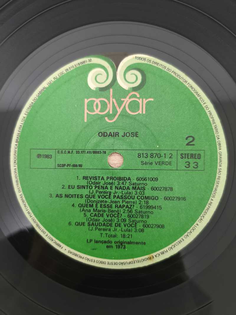 Lp Vinil Odair José 1983
