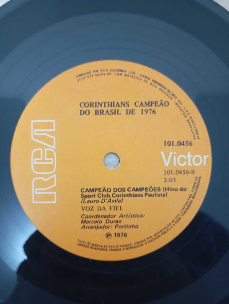 Compacto Vinil Corinthians Campeão do Povo 1976