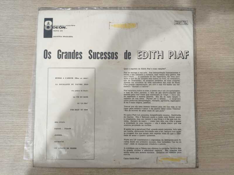 Lp Vinil Edith Piaf Os Grandes Sucessos de
