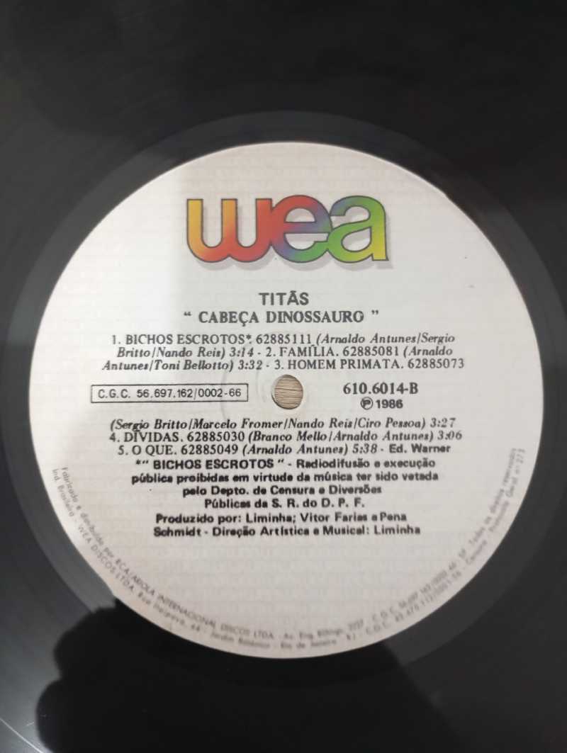 Lp Vinil Titãs Cabeça Dinossauro Capa Dupla