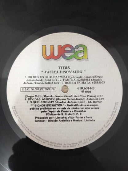 Lp Vinil Titãs Cabeça Dinossauro Capa Dupla