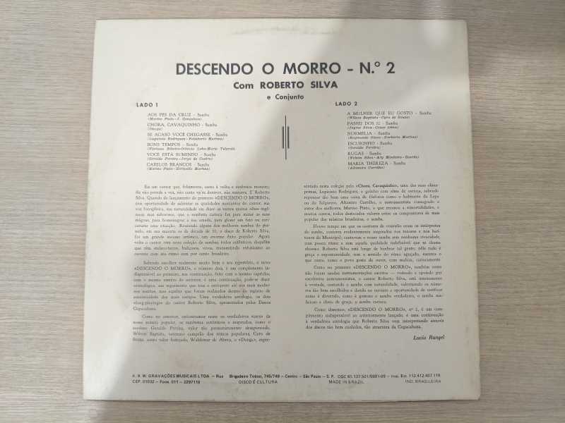 Lp Vinil Roberto Silva Descendo O Morro Nº 2