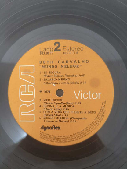 Lp Vinil Beth Carvalho Mundo Melhor Com Encarte