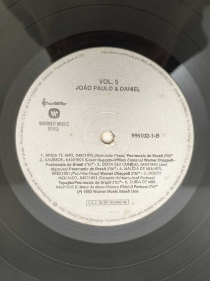 Lp Vinil João Paulo & Daniel Vol. 5 Com Encarte