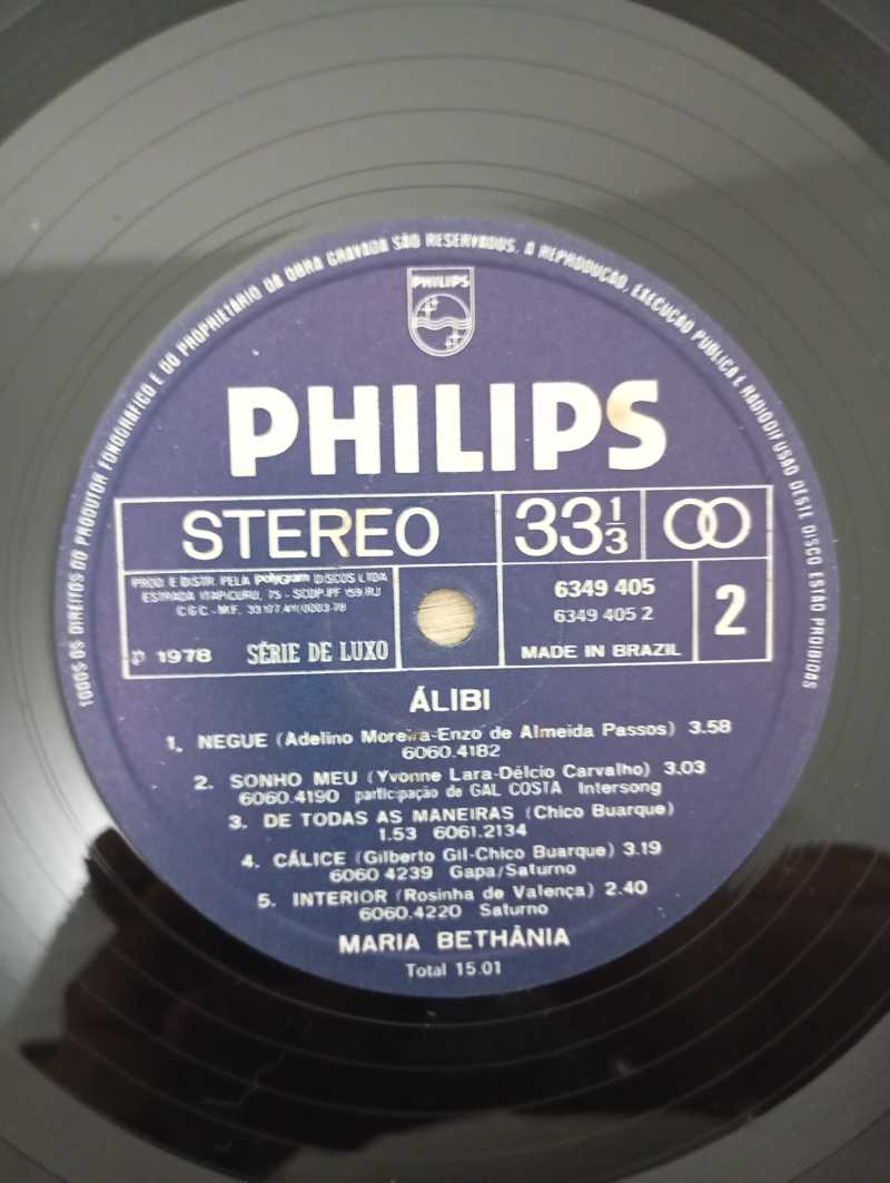 Lp Vinil Maria Bethânia Álibi Com Encarte