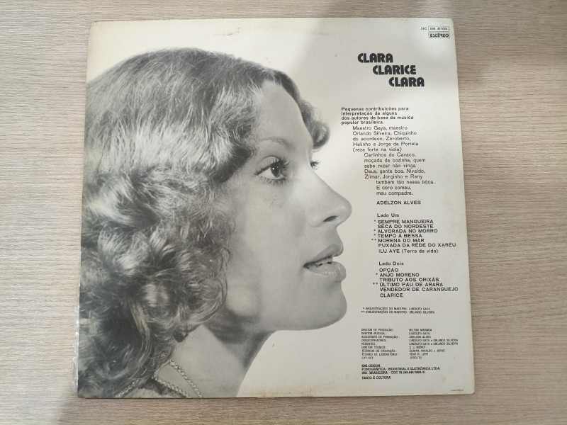Lp Vinil Clara Nunes Clara Clarice Clara
