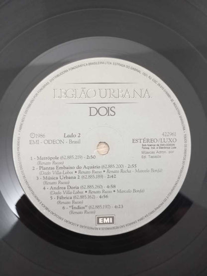 Lp Vinil Legião Urbana Dois Com Encarte