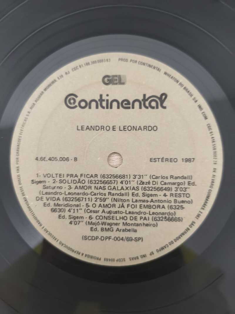 Lp Vinil Leandro & Leonardo 1987