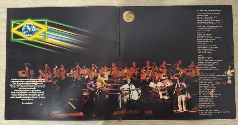 Lp Vinil Milton Nascimento Ao Vivo Capa Dupla Com Encarte