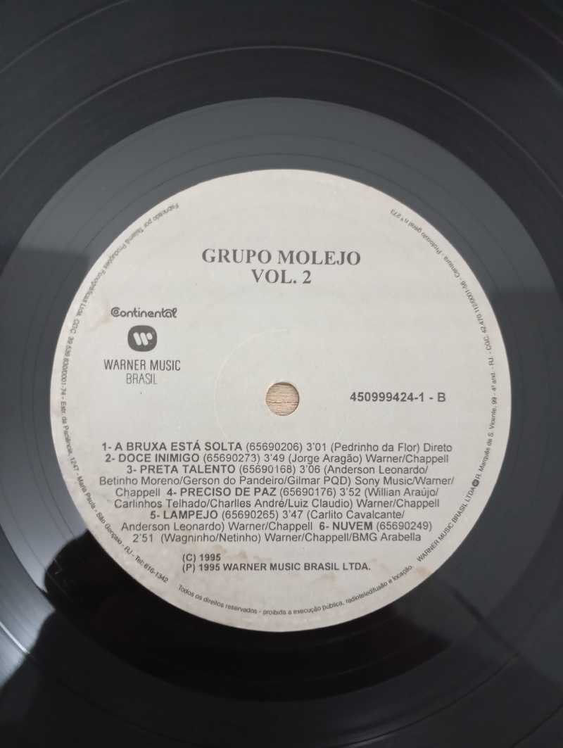 Lp Vinil Grupo Molejo Volume 2