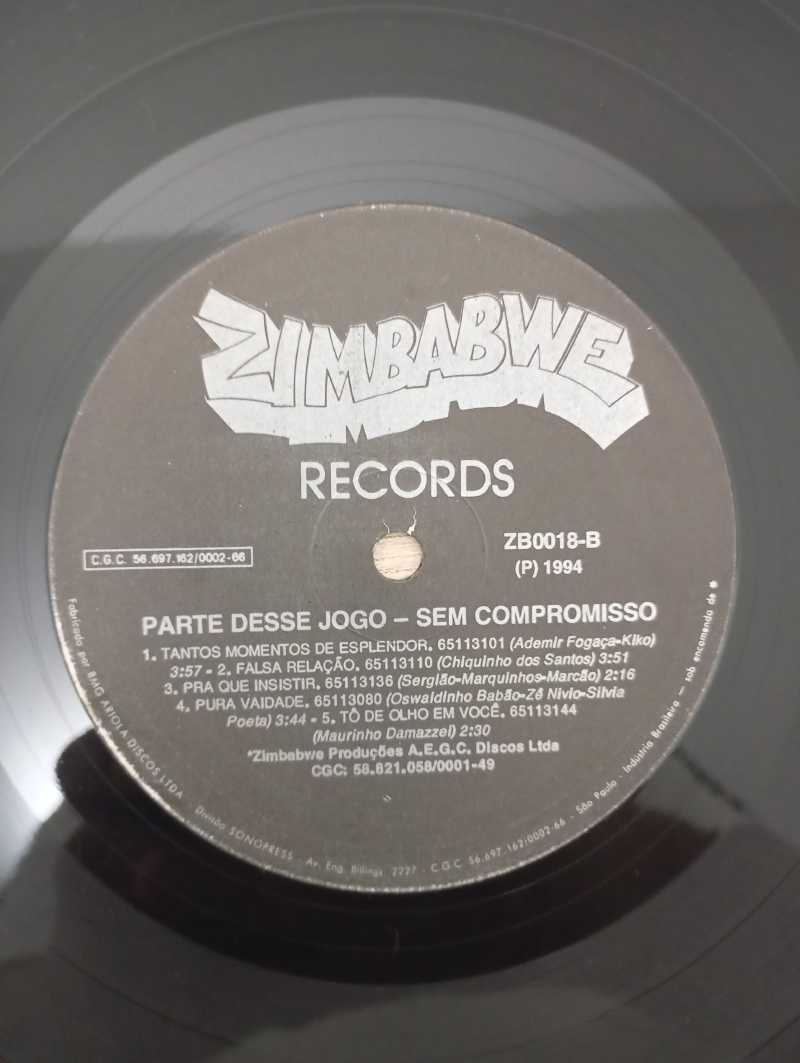 Lp Vinil Grupo Sem Compromisso Parte Desse Jogo