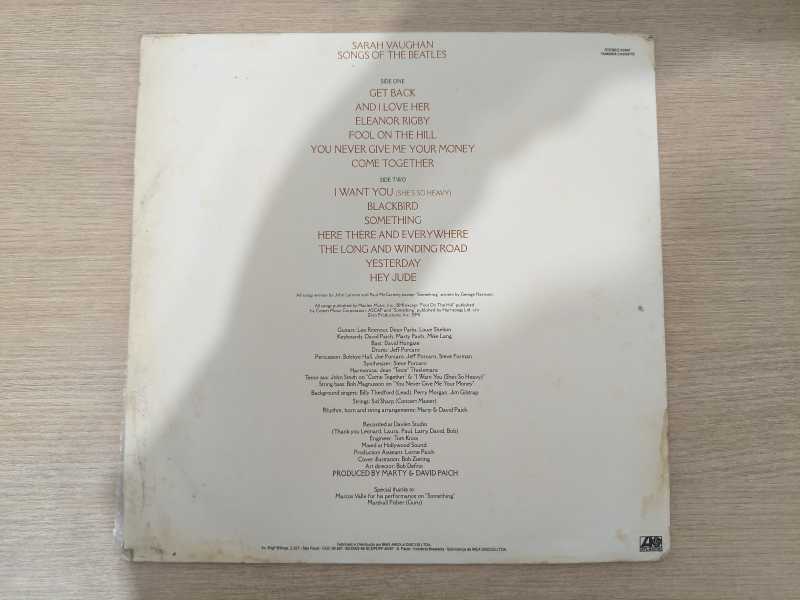Lp Vinil Sarah Vaughan Songs Of The Beatles