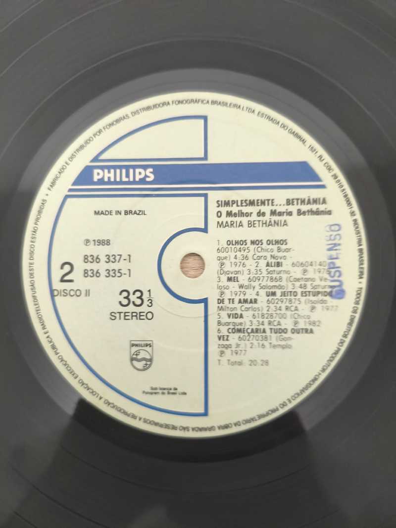 Lp Vinil Maria Bethânia Simplesmente O Melhor de Duplo