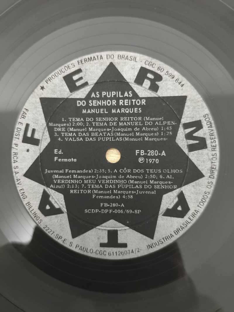 Lp Vinil Manuel Marques As Pupilas Do Senhor Reitor