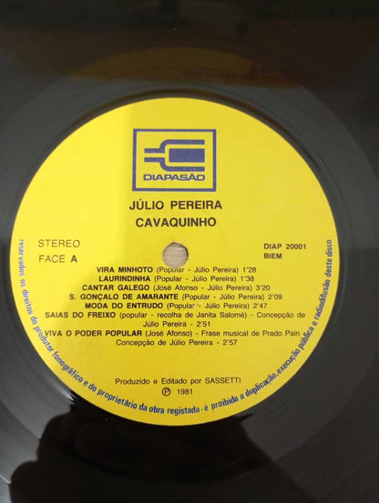 Lp Vinil Júlio Pereira Cavaquinho Capa Dupla