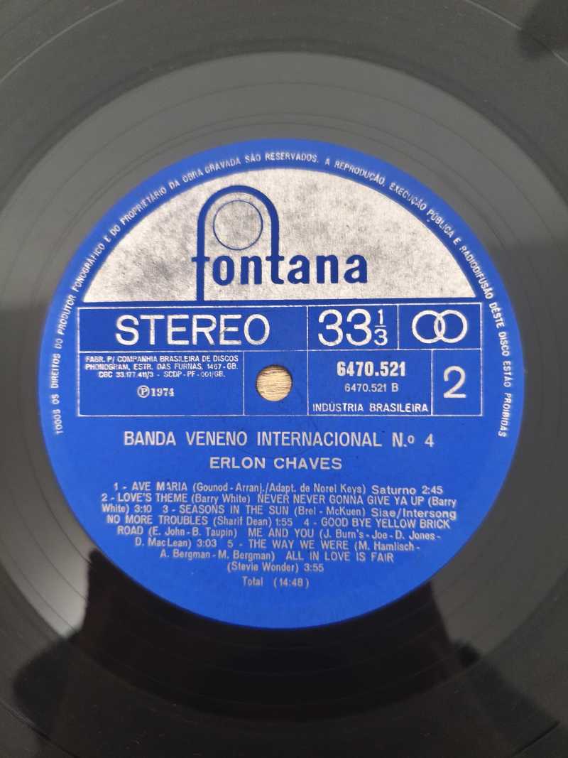 Lp Vinil Banda Veneno Internacional Erlon Chaves Vol. 4