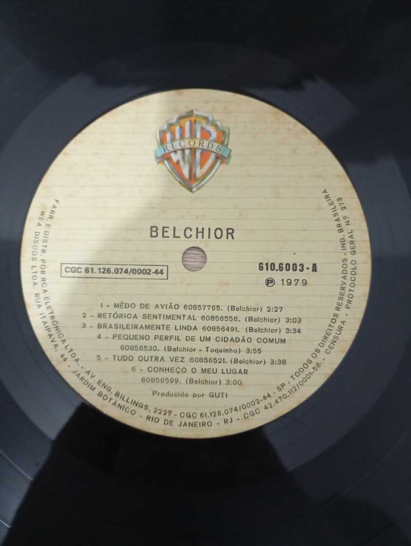 Lp Vinil Belchior Era Uma Vez Um Homem E O Seu Tempo
