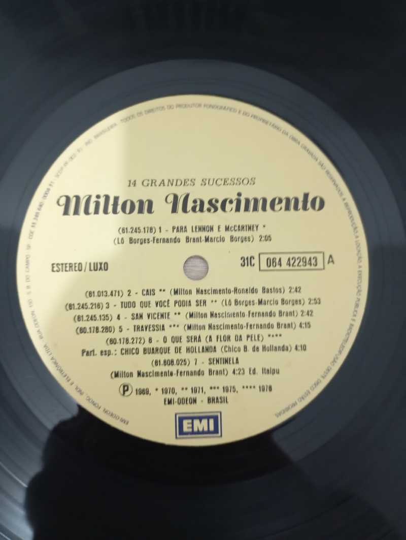 Lp Vinil Milton Nascimento 14 Grandes Sucessos