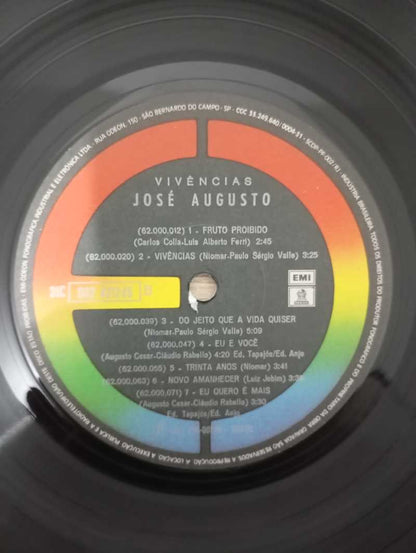Lp Vinil José Augusto Vivências Com Encarte