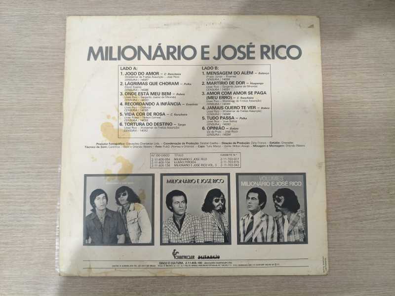 Lp Vinil Milionário & José Rico Gargantas Ouro Brasil 4