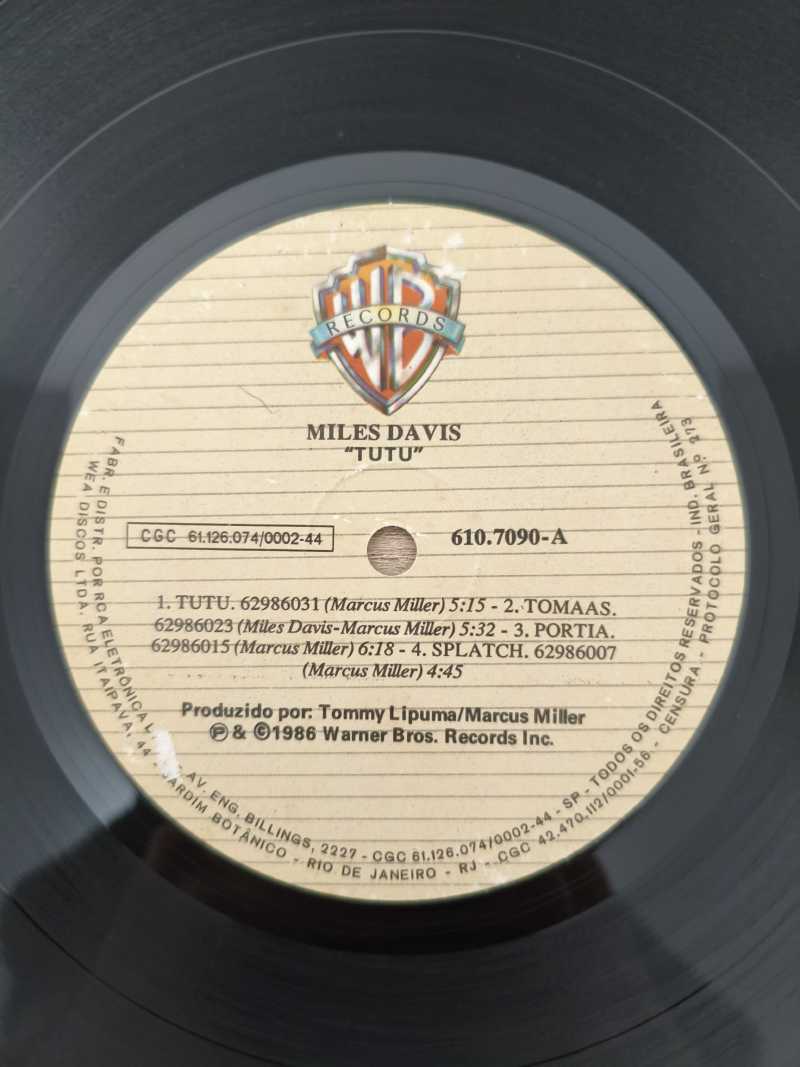 Lp Vinil Miles Davis Tutu
