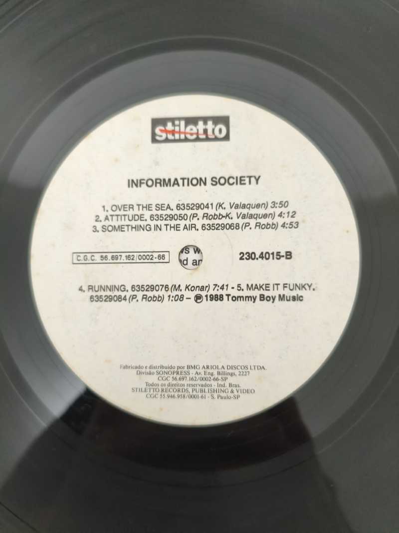 Lp Vinil Information Society 1988 Com Encarte