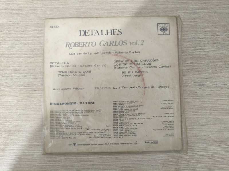 Compacto Vinil Roberto Carlos Detalhes