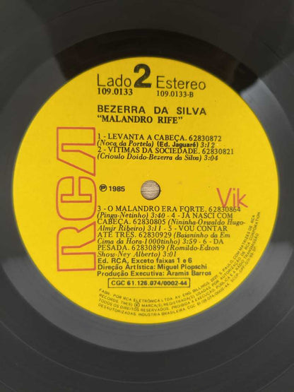 Lp Vinil Bezerra Da Silva Malandro Rife